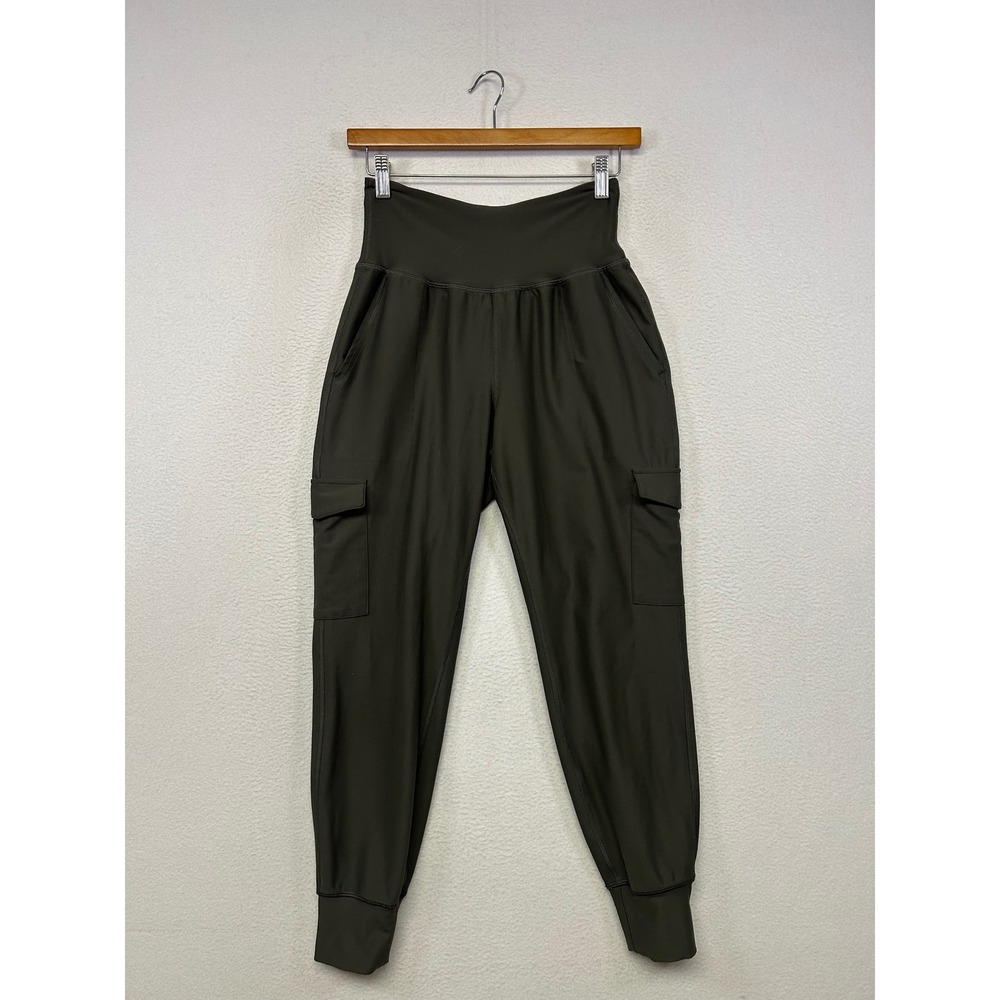 Athleisure Old Navy Active Womens Small Olive Green Powersoft Cargo Joggers